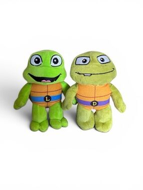 TMNT Plush Bundle 🐢 Leonardo + Donatello Ninja Turtles Stuffed Toys